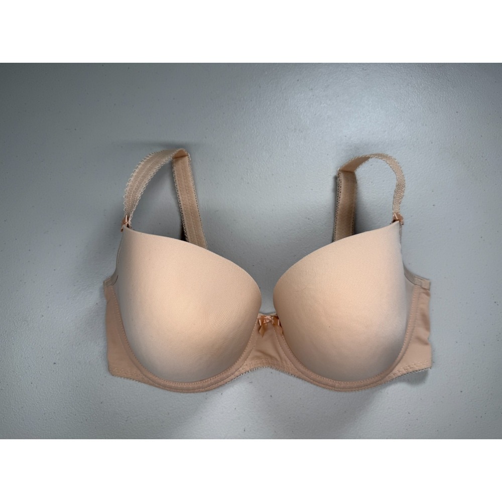 Freya Deco Moulded Plunge Bra T-Shirt Bra Womens Size 32FF Nude Underwire AA4234